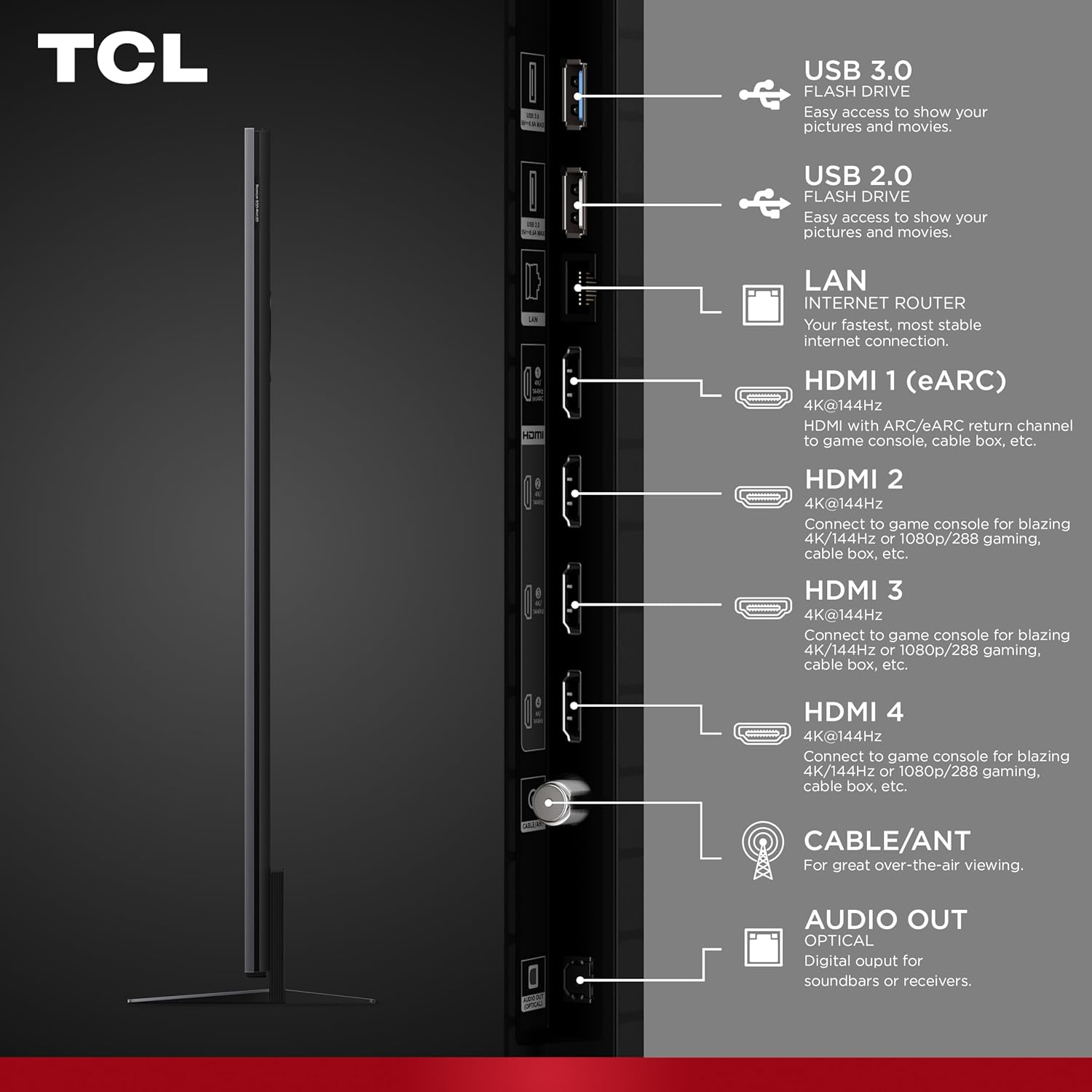 tcl 75 inch class qm8l series | sqd mini led qled smart tv | 75qm8l, 2026 model | 144hz | ultimate color brightness & contrast | google ai bang & olufsen | voice control gaming streaming television