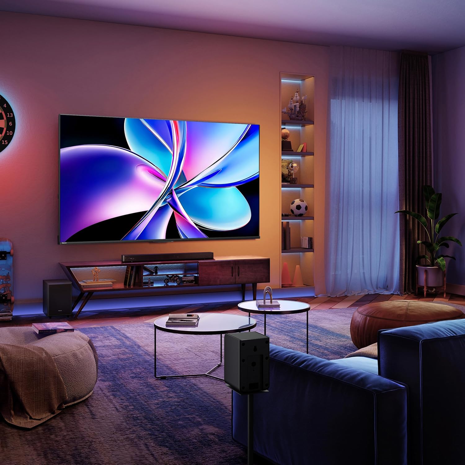 hisense 75" qd7 mini led 4k smart fire tv qled, 144hz, hdr10+, dolby vision/atmos, game mode pro, alexa built in (75qd7qf)
