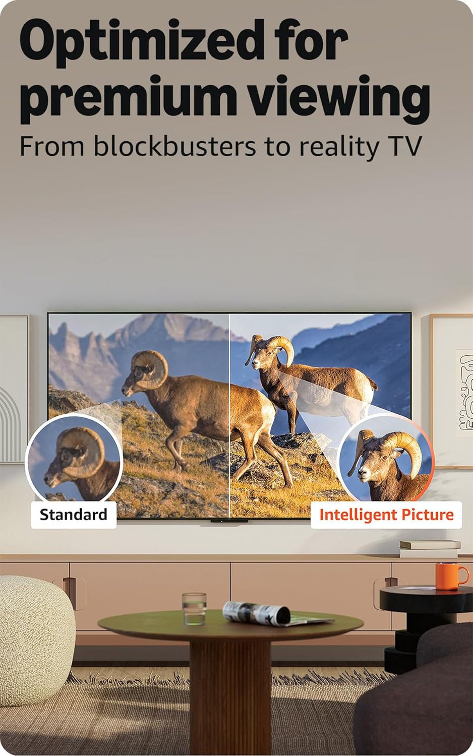 amazon ember 75" mini led series with fire tv (newest model), qled 4k uhd smart tv, dolby vision iq, 144hz gaming mode, ambient experience, find shows faster with alexa+