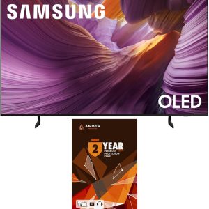 SAMSUNG QN55S85FAFXZA 55 Inch OLED HDR 4K Smart TV with Q-Symphony Pro and 2 Year Amber Protection Plan (2025)
