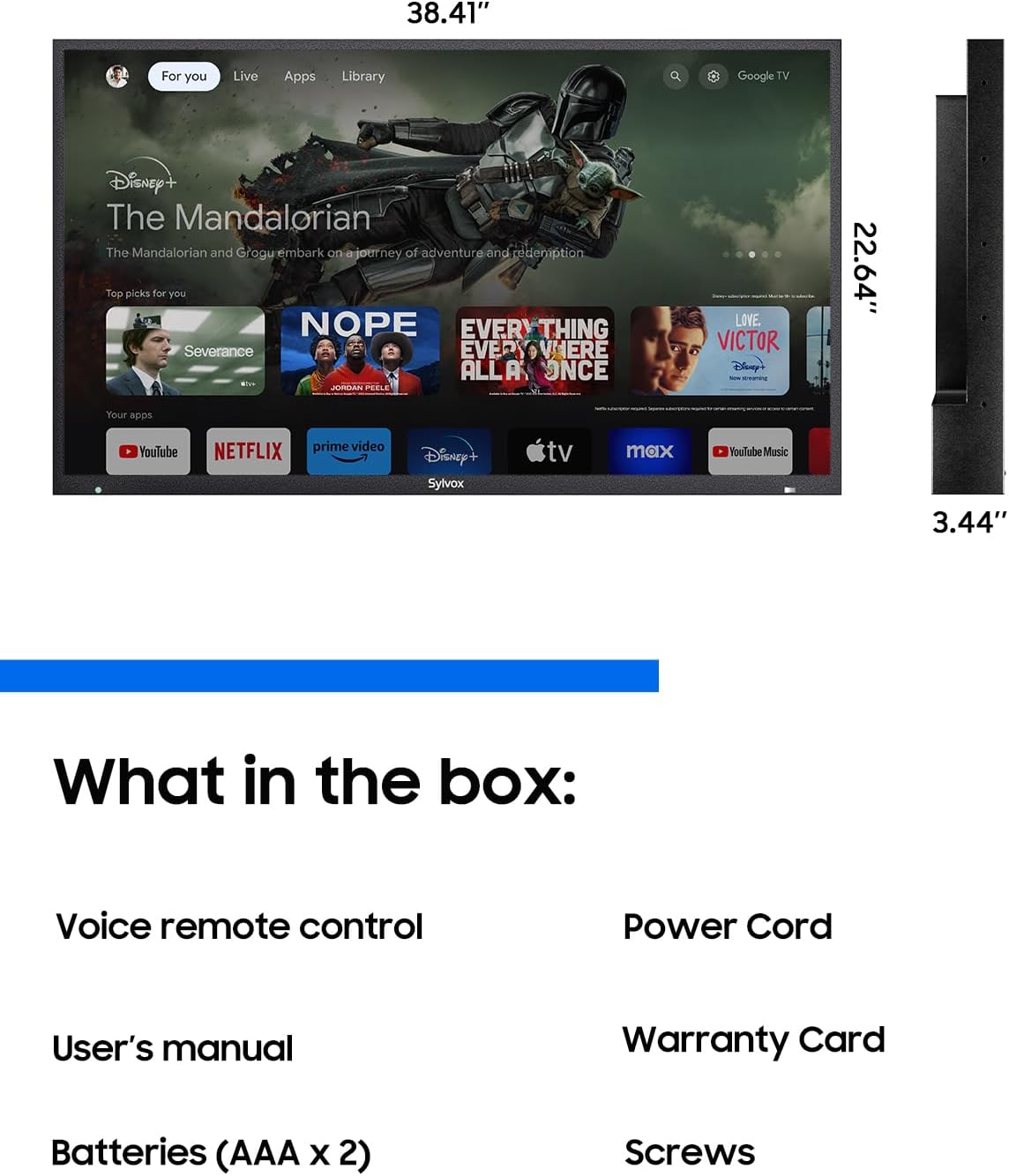 SYLVOX Full Sun Outdoor TV, 65'' QLED Smart TV, IP55 Waterproof, Dolby Vision HDR, Voice Remote,2000nits Weatherproof Television, Chromecast Built-in for Full Sun Area(Pool Pro QLED 3.0) - Image 4