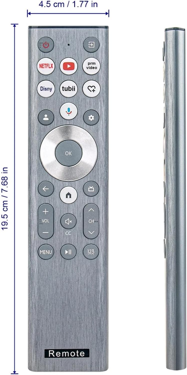 NTQinParts Replacement Voice TV Remote Control Controller for Hisense 55U75QG 55", 65U75QG 65", 75U75QG 75" U7 Mini-LED ULED 4K UHD Smart TV (2025 Model) - Image 3