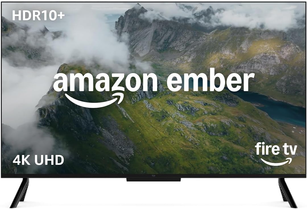 amazon ember 55" 4 series with fire tv (newest model), 4k ultra hd smart tv with alexa remote, hdr10+, fast processor, dolby audio, ambient experience, free and live tv, find shows faster with alexa+