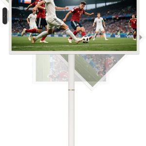 ApoloSign 32 inch UHD 4K Smart Portable TV Gen2, 16G +256G Storage, Android 16, 15000mAh, Rolling TV on Wheels with Rotatable Touch Screen, Built-in Battery, Full Swivel Rotation, Voice Remote