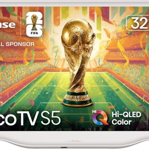 Hisense 32-Inch S5 DécoTV Series Hi-QLED FHD Smart Fire TV (32S5QF) - Versatile Fit, Hi-QLED Color, Art-Inspired Design, Fluid Central Stand, DTS Virtual: X, Stream Live TV Without Cable