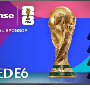 hisense 50" e6 cinema series hi qled 4k uhd smart fire tv (50e6qf) ai light sensor, dolby vision · atmos, voice remote with alexa, motion rate 120, hdr 10+ adaptive, game mode plus