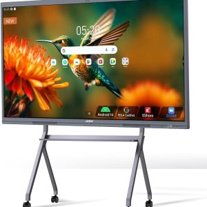 jav 65" smart board pro google edla certified 4k uhd interactive whiteboard for classroom office all in one touchscreen display with 48mp ai camera 100w soundbar android 14 8+128gb wall mount included