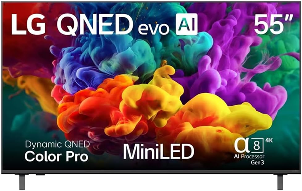 LG 55" QNED evo AI QNED84B Mini LED 4K Smart TV 55QNED84BUA Bundle with Deco Mount 37"-100" TV Wall Mount, 2X 6FT HDMI Cable, 6-Outlet Surge Adapter and Deco Gear Home Theater Beginner's Guide - Image 2