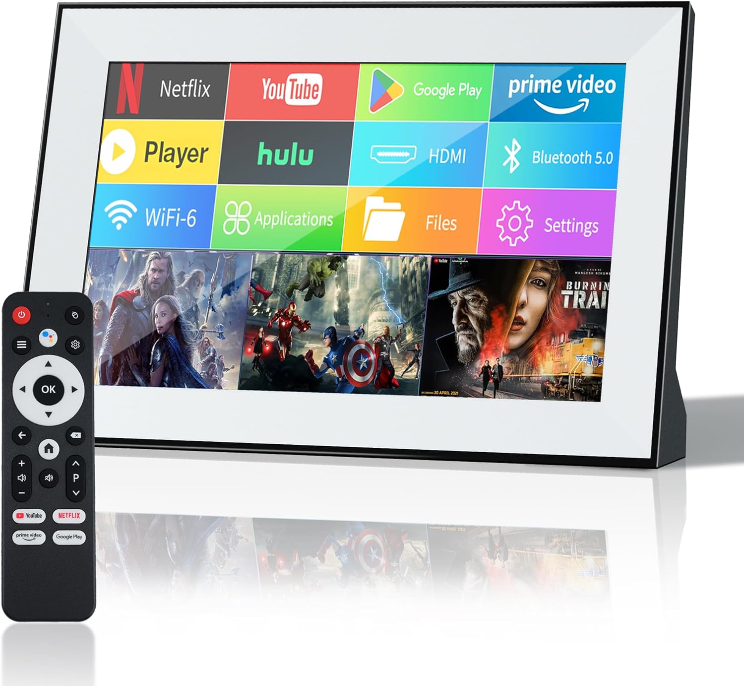 Portable TV,Small TV with Touchscreen LCD Monitor,Built in Apps,Support SD,WiFi,Bluetooth,USB, HDMI Input,Mini Smart TV Design for Home, Kitchen, RV, and Travel Use