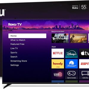 Roku Smart TV – 55-Inch Pro Series, Mini-LED TV – RokuTV with Backlit Voice Remote Pro – Flat Screen 4K QLED Television with 120Hz Refresh Rate & Dolby Vision IQ, Live News, Sports, Entertainment