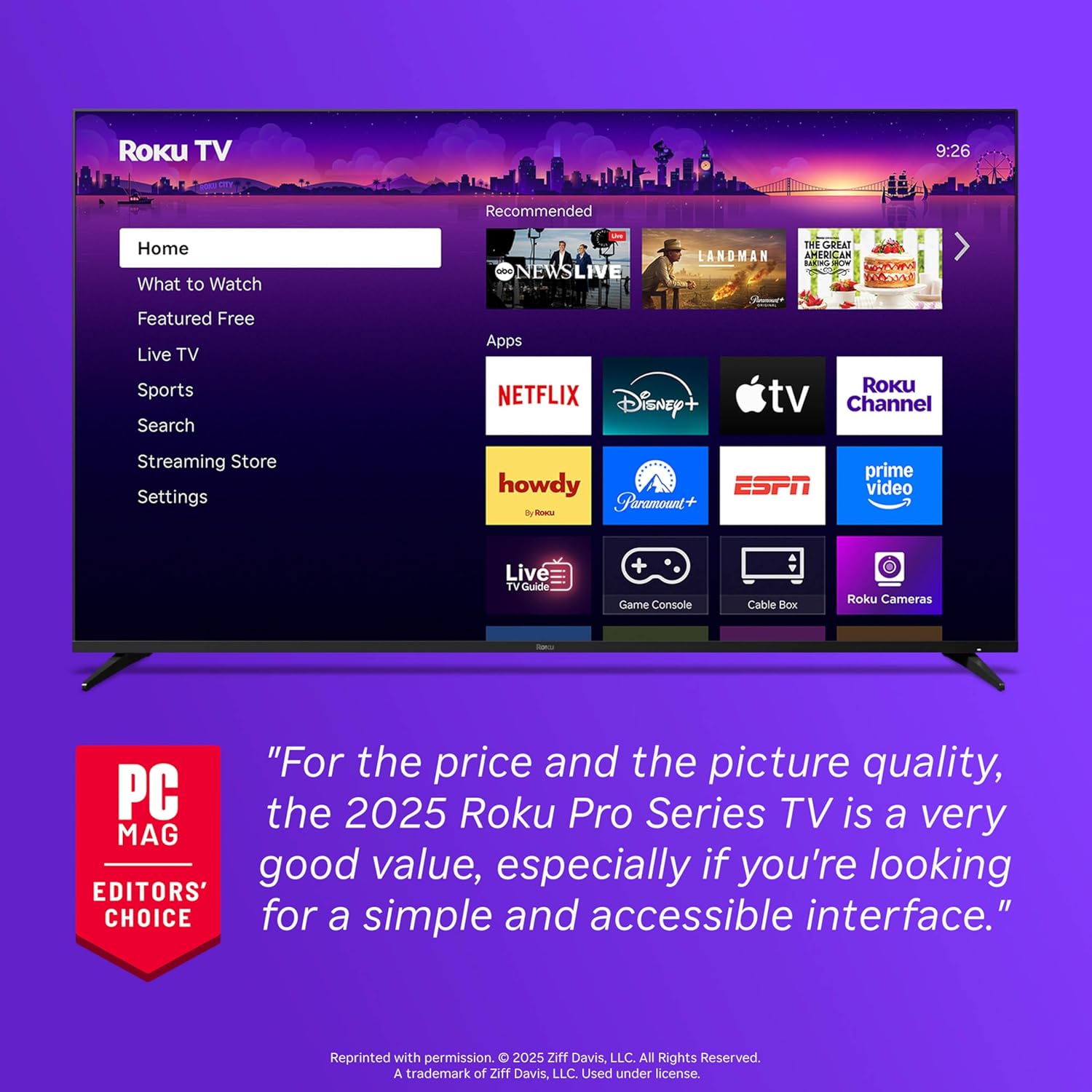 Roku Smart TV – 55-Inch Pro Series, Mini-LED TV – RokuTV with Backlit Voice Remote Pro – Flat Screen 4K QLED Television with 120Hz Refresh Rate & Dolby Vision IQ, Live News, Sports, Entertainment - Image 2