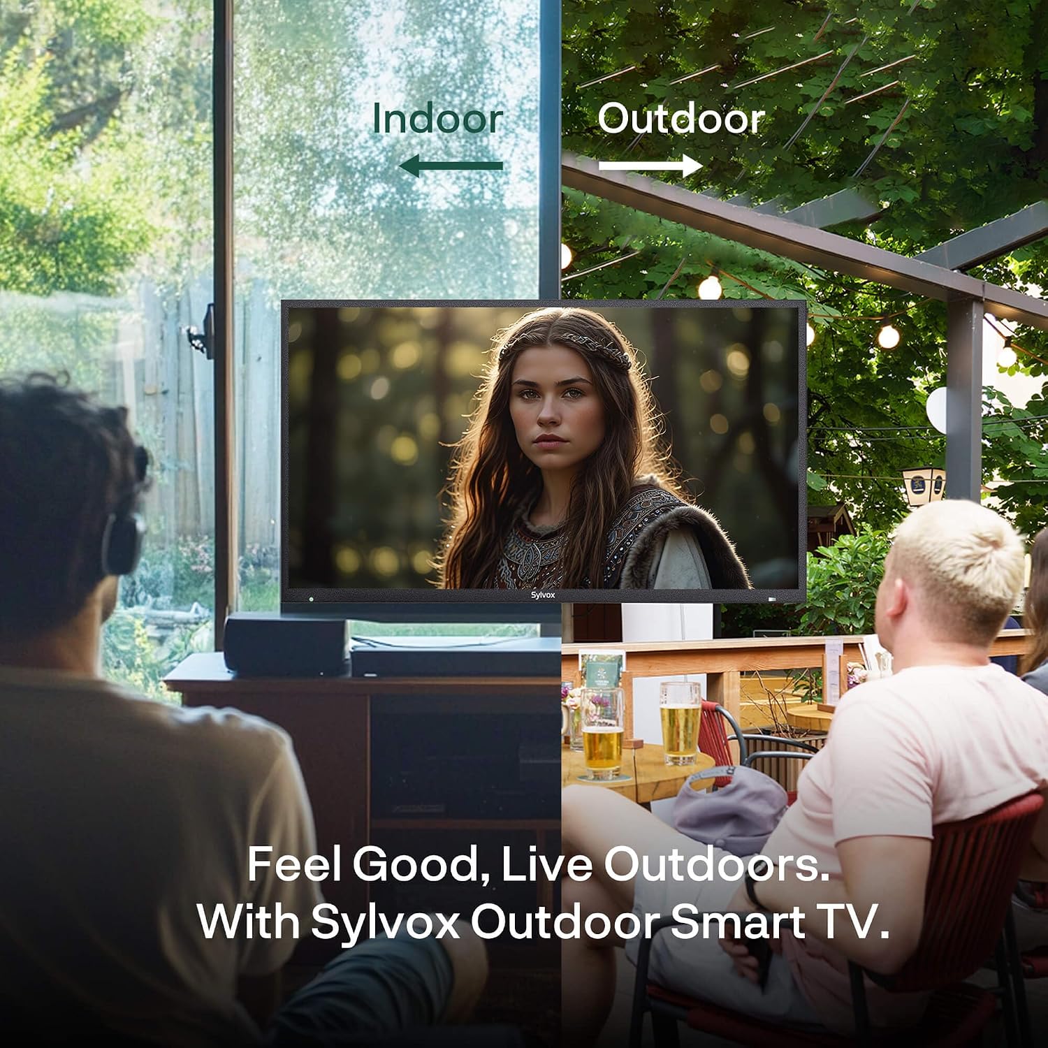SYLVOX New 65” Outdoor Smart QLED TV, Superior Waterproof Performance, Upgraded Matte Finish for Enhanced Anti-Glare Effect, Full Metal, Dolby Atmos, 1000nits, Partial Sun Deck Pro QLED 2.0+ Series - Image 2