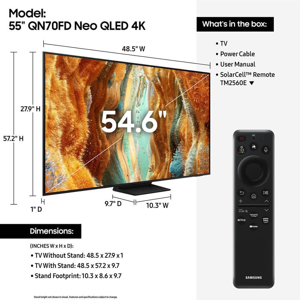 Samsung QN55QN70F 55 inch Class Neo QLED 4K QN70F Vision AI Mini LED Smart TV (2025) - Image 2