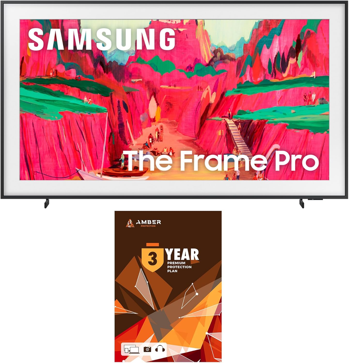 Samsung QN65LS03FWFXZA 65 Inch The Frame Wireless 4K Neo QLED TV with 3 Year Amber Protection Plan (2025)