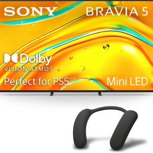 Sony BRAVIA 5 85 Inch 4K Mini LED Smart TV (K-85XR50, 2025) + BRAVIA Theater U Wireless Wearable Speaker (HT-AN7) Bundle