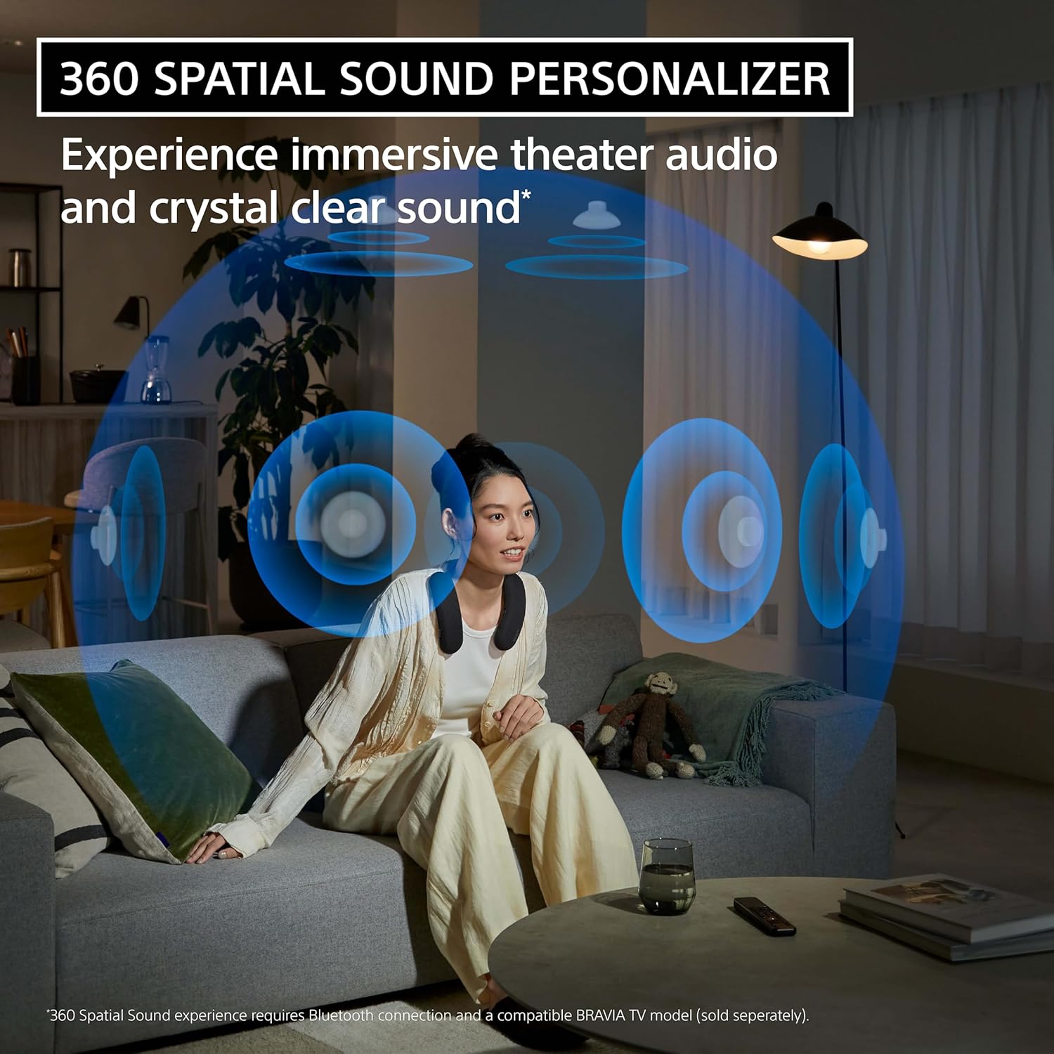 Sony BRAVIA 5 85 Inch 4K Mini LED Smart TV (K-85XR50, 2025) + BRAVIA Theater U Wireless Wearable Speaker (HT-AN7) Bundle - Image 2