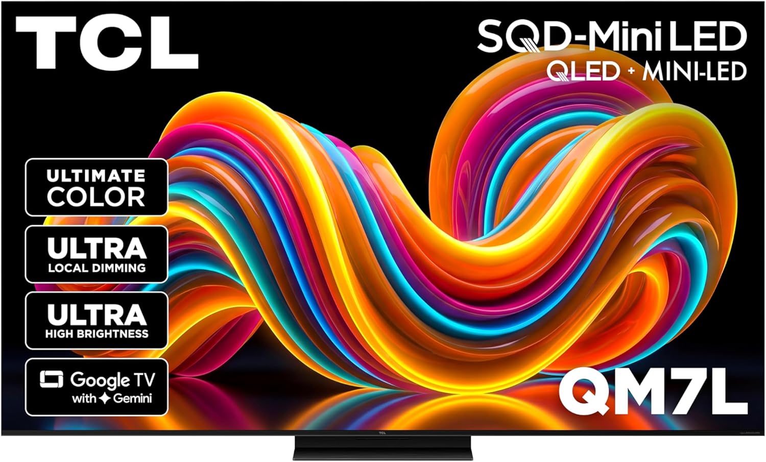 TCL 85 Inch Class QM7L Series | SQD-Mini-LED QLED Smart TV | 85QM7L, 2026 Model | 144Hz | Ultimate Color Ultra Brightness & Contrast | Google AI Bang & Olufsen | Voice Gaming Streaming Television
